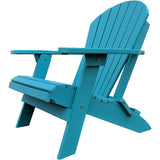DuraWeather Poly&reg; King Size Folding Adirondack Chair - (Aruba Blue)