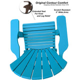 aruba blue duraweather king size folding adirondack chair all weather poly wood