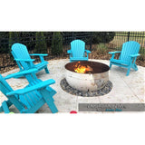 DuraWeather Poly&reg; King Size Folding Adirondack Chair - (Aruba Blue)