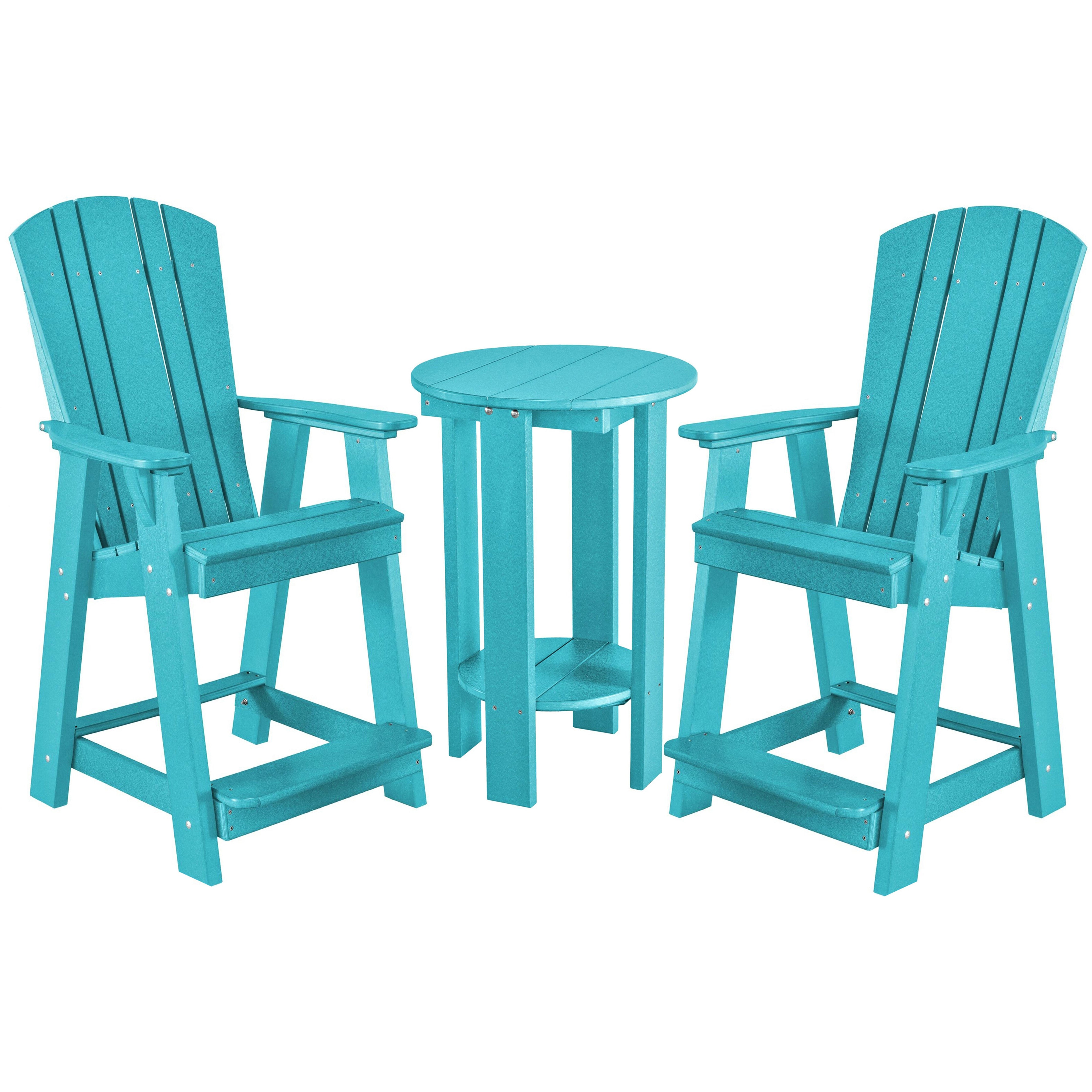 DURAWEATHER POLY® Set of 3 - Plantation Adirondack Chairs Counter Height