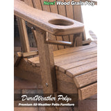 DuraWeather Poly&reg; King Size Folding Adirondack Chair with Built-in Cup Holders (24+ Color Options!)