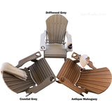 DuraWeather Poly&reg; King Size Folding Adirondack Chair with Built-in Cup Holders (24+ Color Options!)