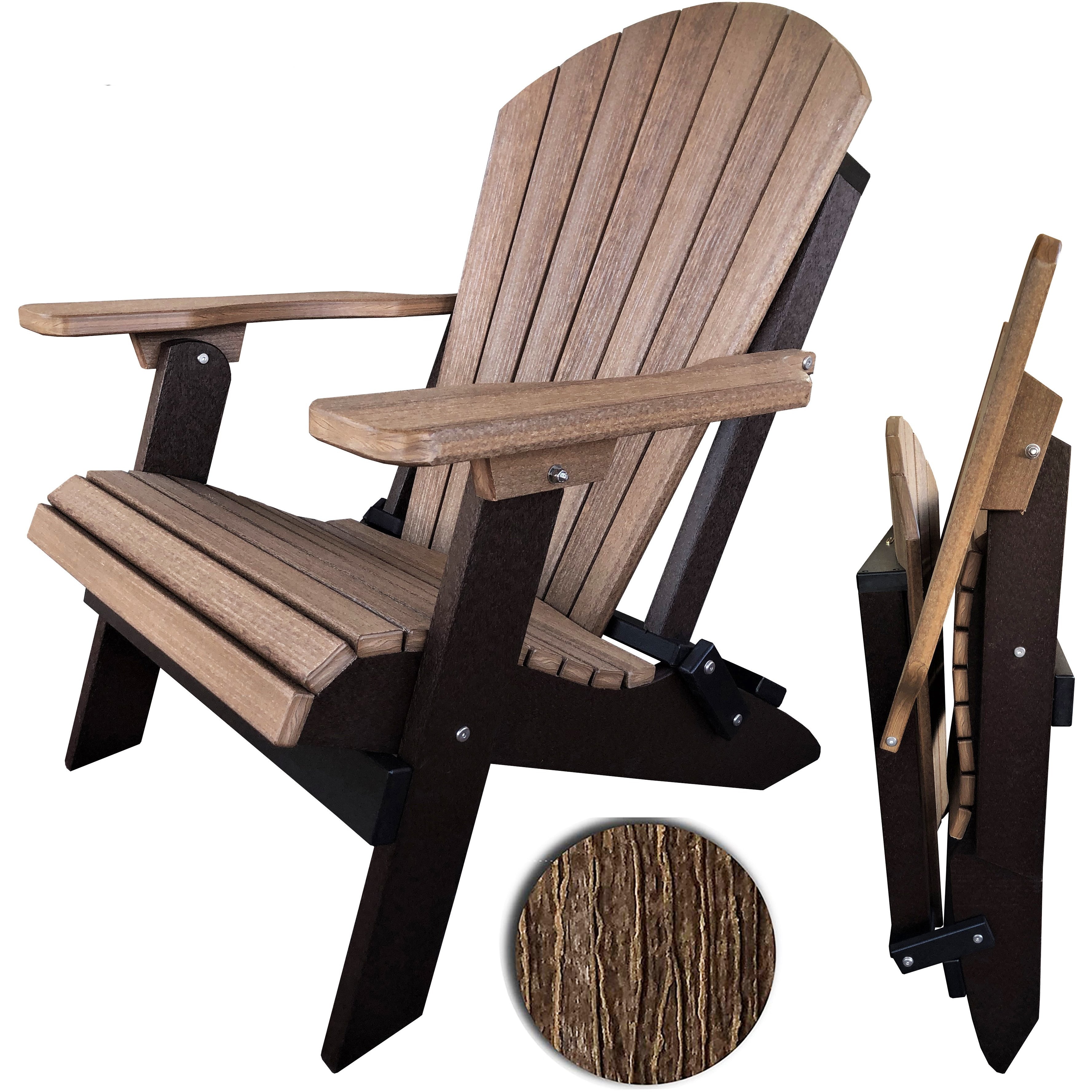 Antique Mahogany on Chocolate Brown - Black Accents (Wood Grain)