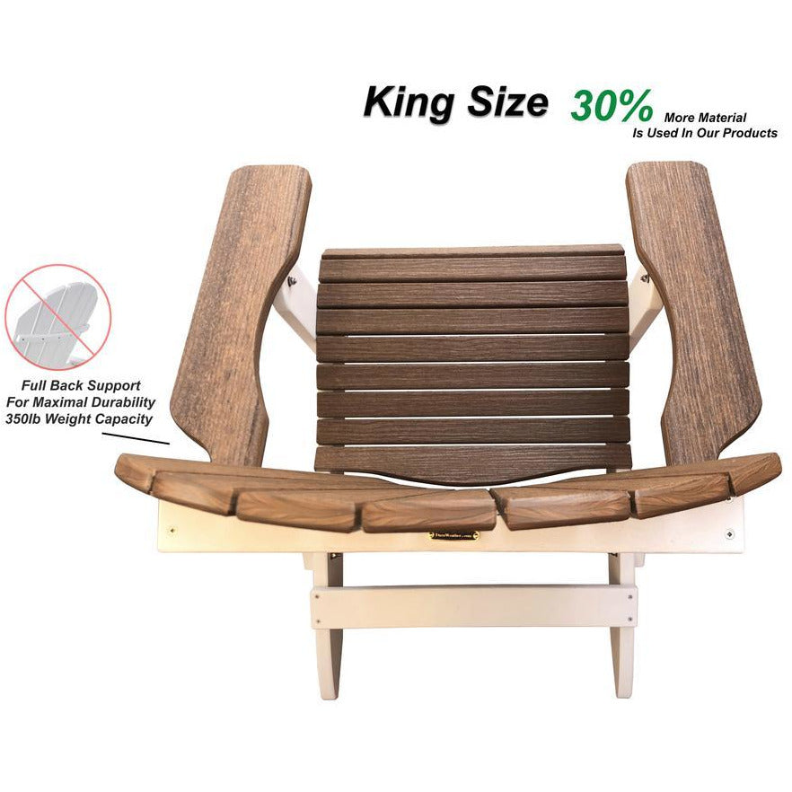 DURAWEATHER POLY® Folding Adirondack Chairs Set of 4 King-Size