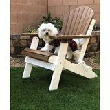 dog on duraweather king size folding adirondack chair all weather poly wood