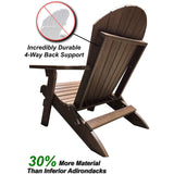 folding poly-wood adirondack chair