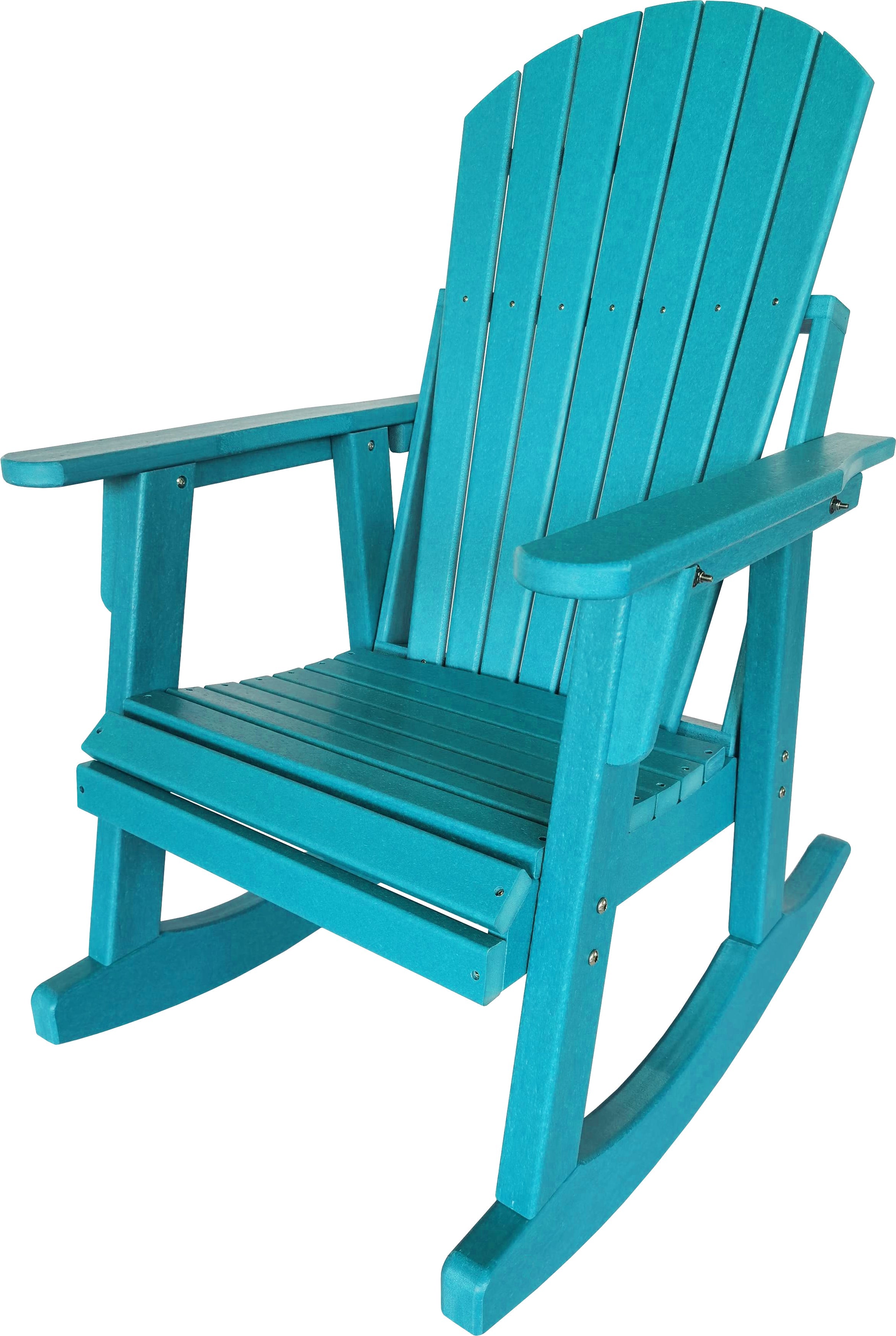 teal adirondack porch rocker chair polywood in brown on white by duraweather patio furniture