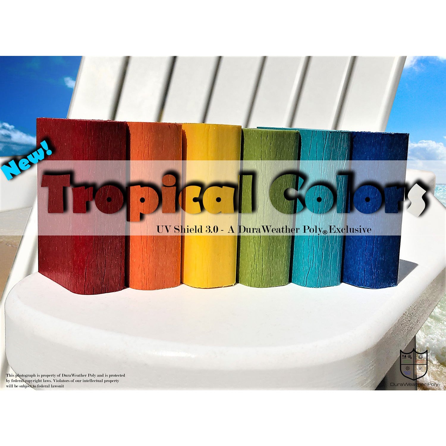 tropical poly wood colors uv protected