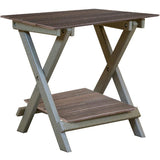 brazilian walnut on birchwood taupe duraweather folding end table with removeable serving tray all weather poly wood