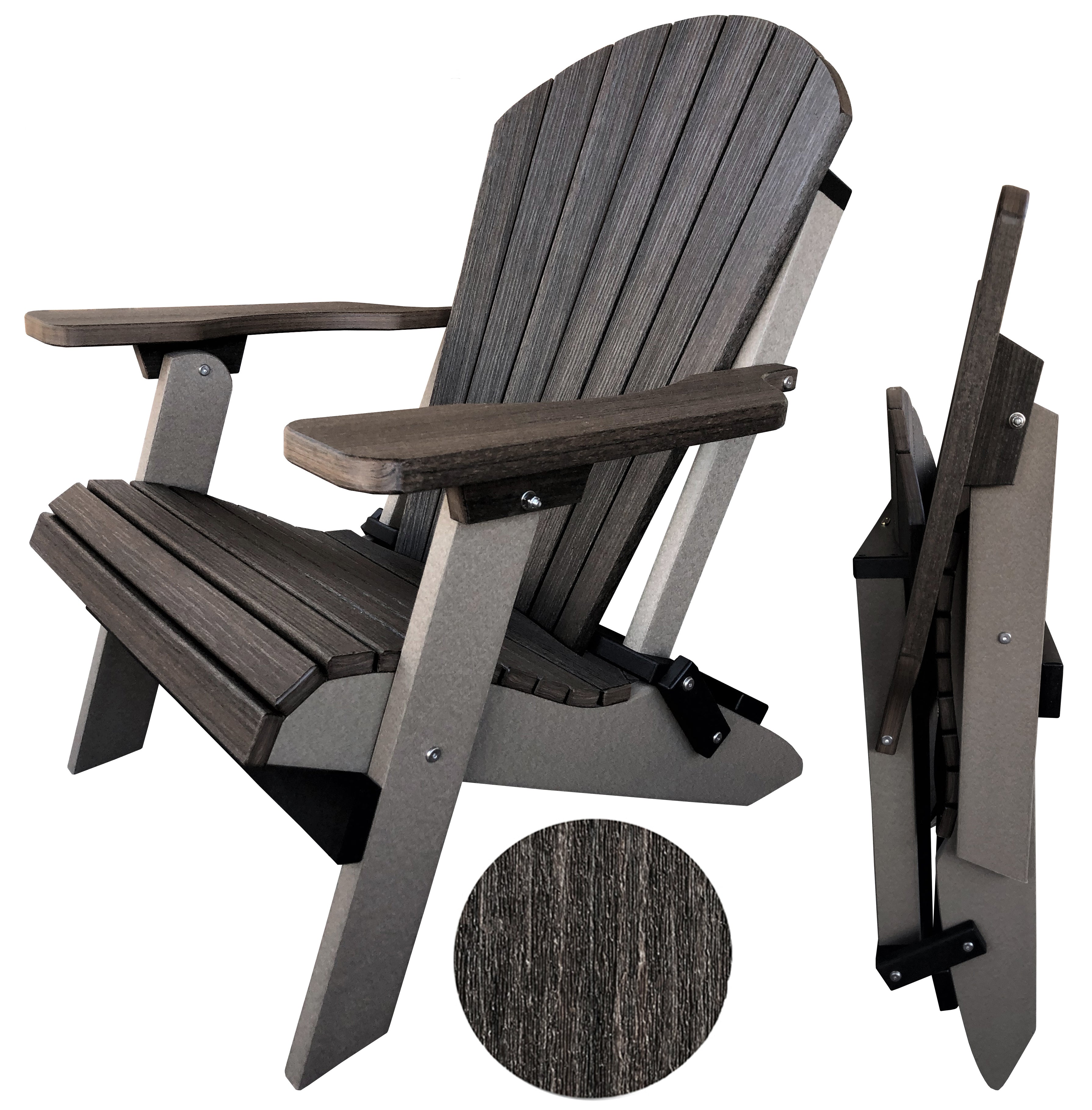 DURAWEATHER POLY® Set of 6 Signature Series Folding Adirondack Chairs King Size