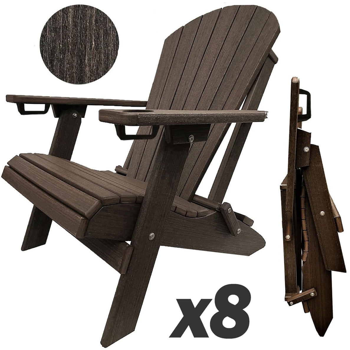 folding polywood adirondack chair