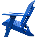 DuraWeather Poly&reg; King Size Folding Adirondack Chair - (Pool Blue)