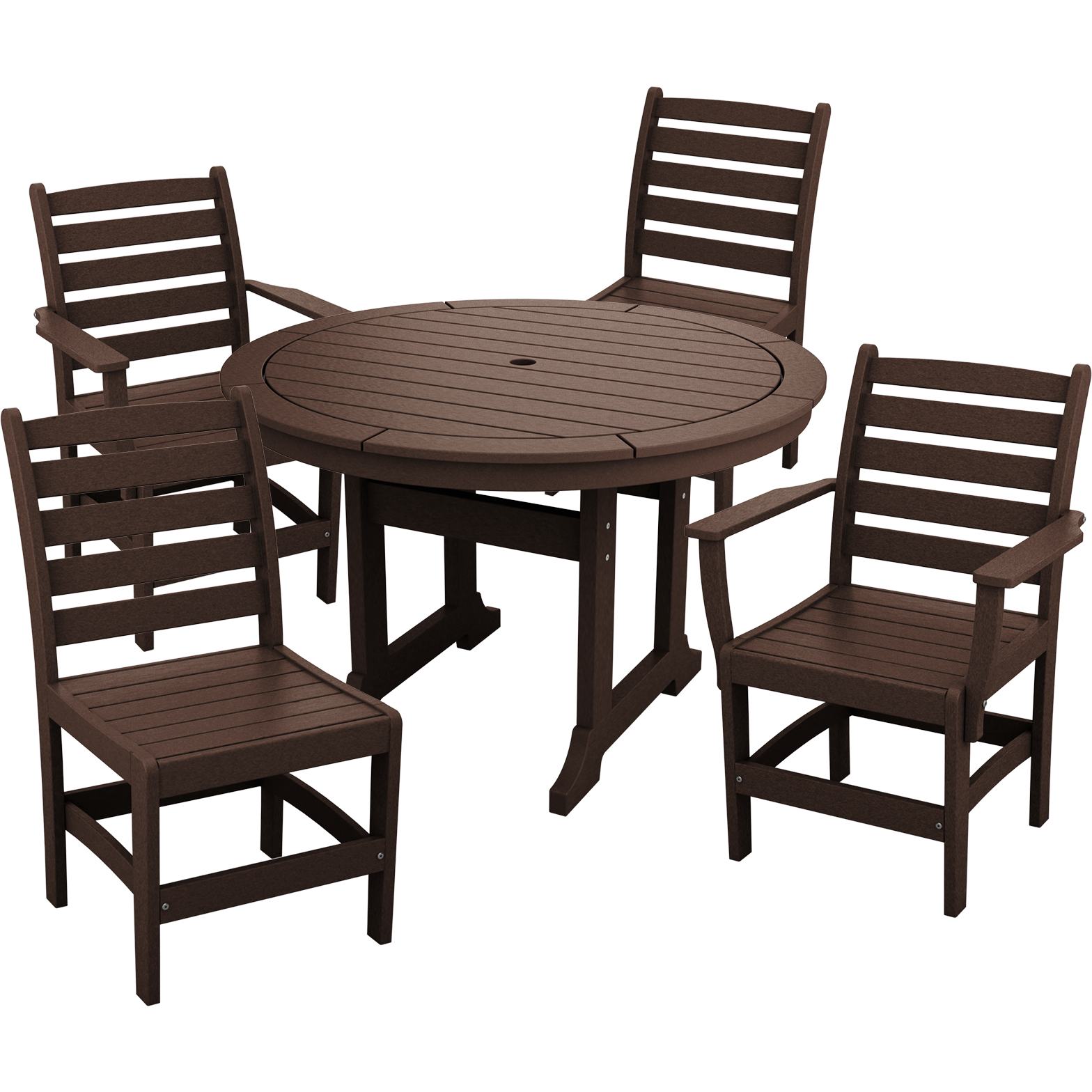 DURAWEATHER POLY® 5-Piece Meadowbrook Dining Table Set with Two Arm Chairs and Two Side Chairs