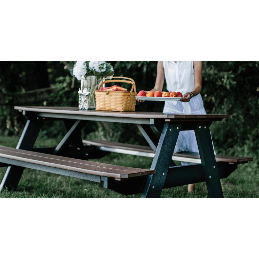 outdoor picnic table poly resin lumber all-weather outdoor patio furniture duraweather