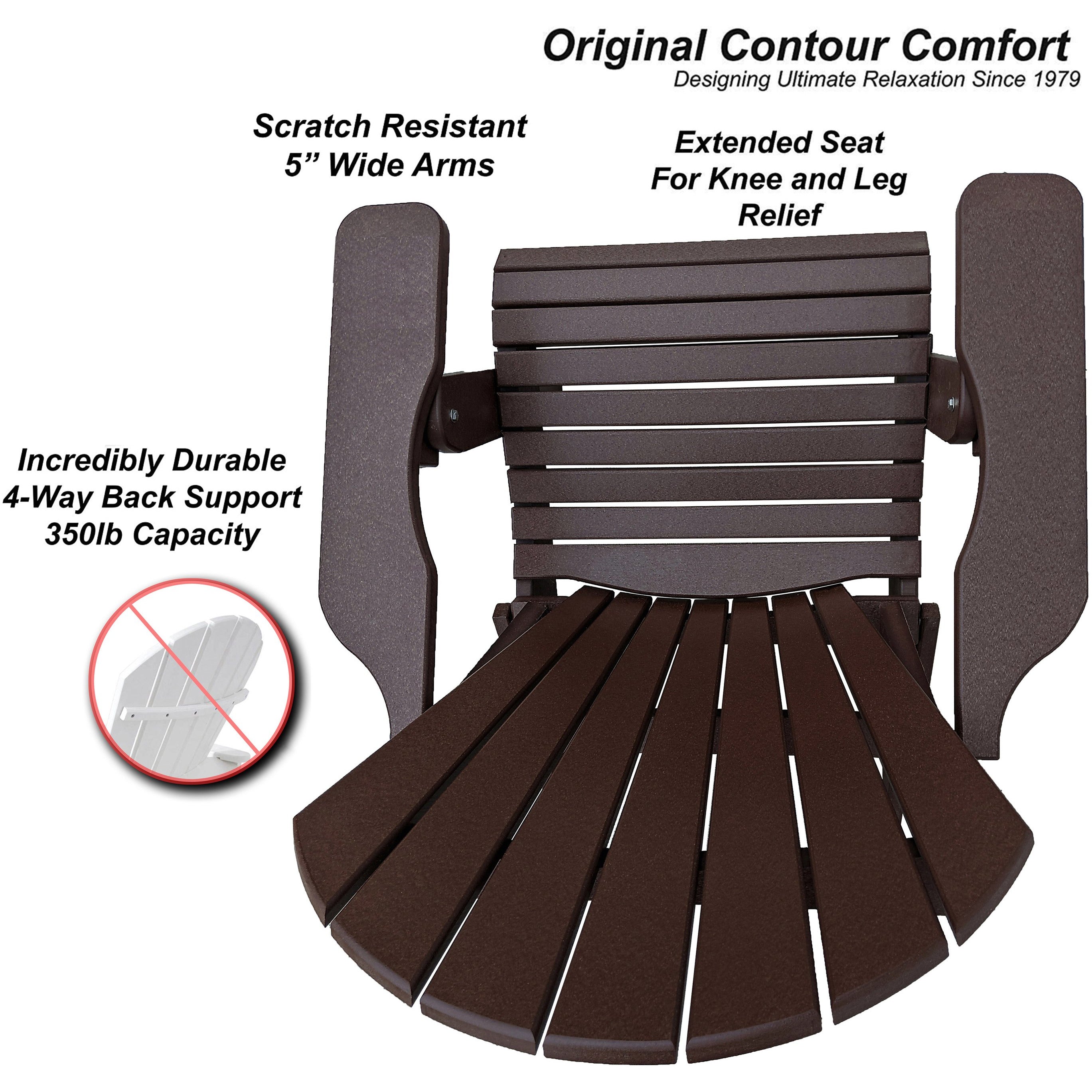 DuraWeather Poly&reg; King Size Folding Adirondack Chair