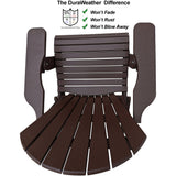 DuraWeather Poly&reg; King Size Folding Adirondack Chair - (Chocolate Brown)