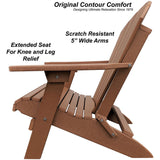 cedar duraweather king size folding adirondack chair all weather poly wood