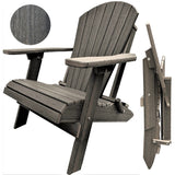 Set of 8 - DuraWeather Poly&reg; King Size Folding Adirondack Chairs