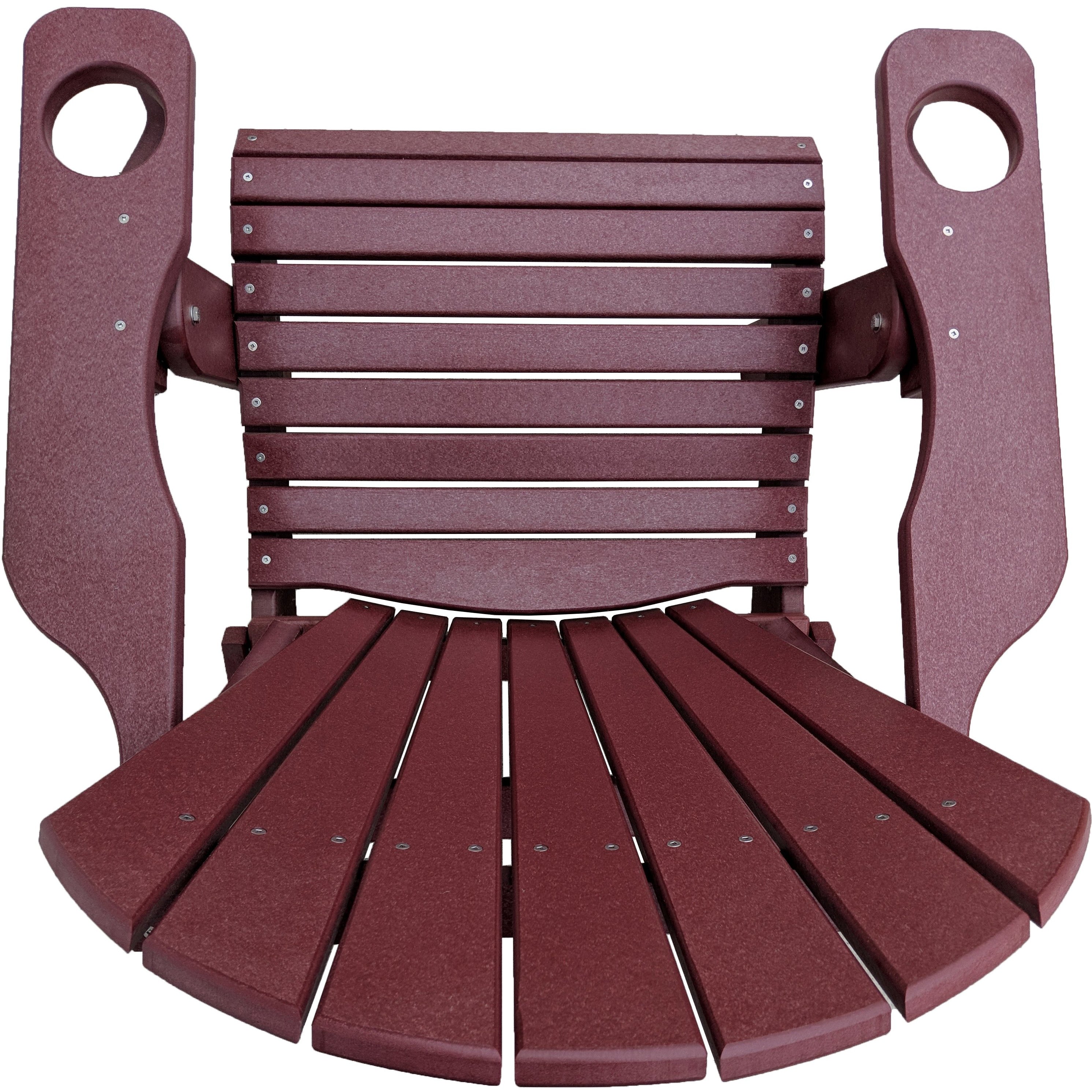 DURAWEATHER POLY® Set of 4 Folding Adirondack Chairs With Built-in Cup Holders King Size