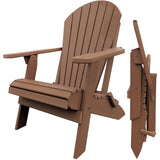 cedar duraweather king size folding adirondack chair all weather poly