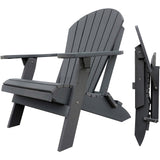 grey folding poly adirondack chair