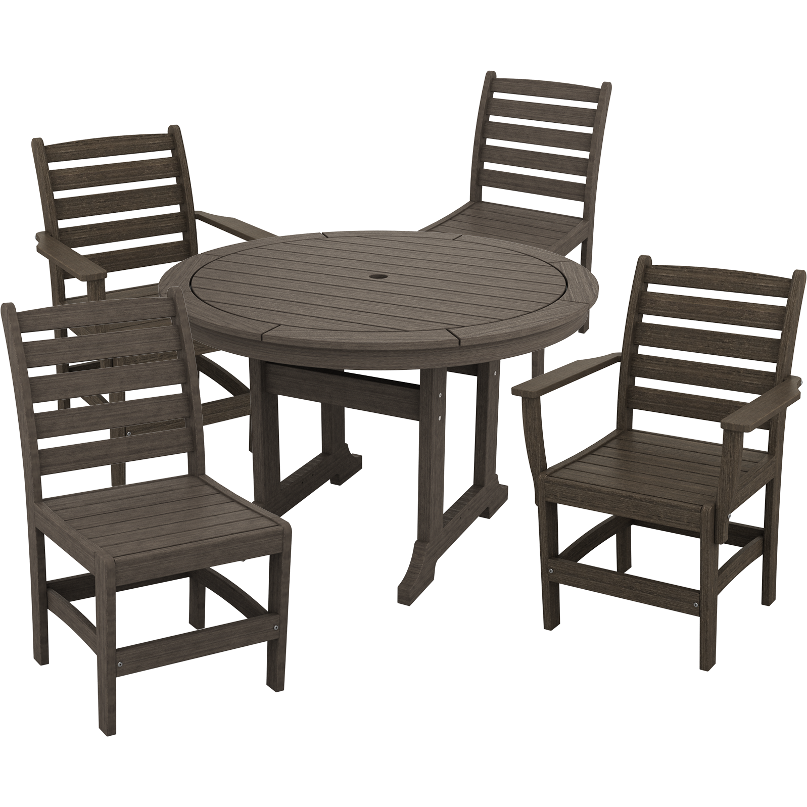 DURAWEATHER POLY® 5-Piece Meadowbrook Dining Table Set with Two Arm Chairs and Two Side Chairs