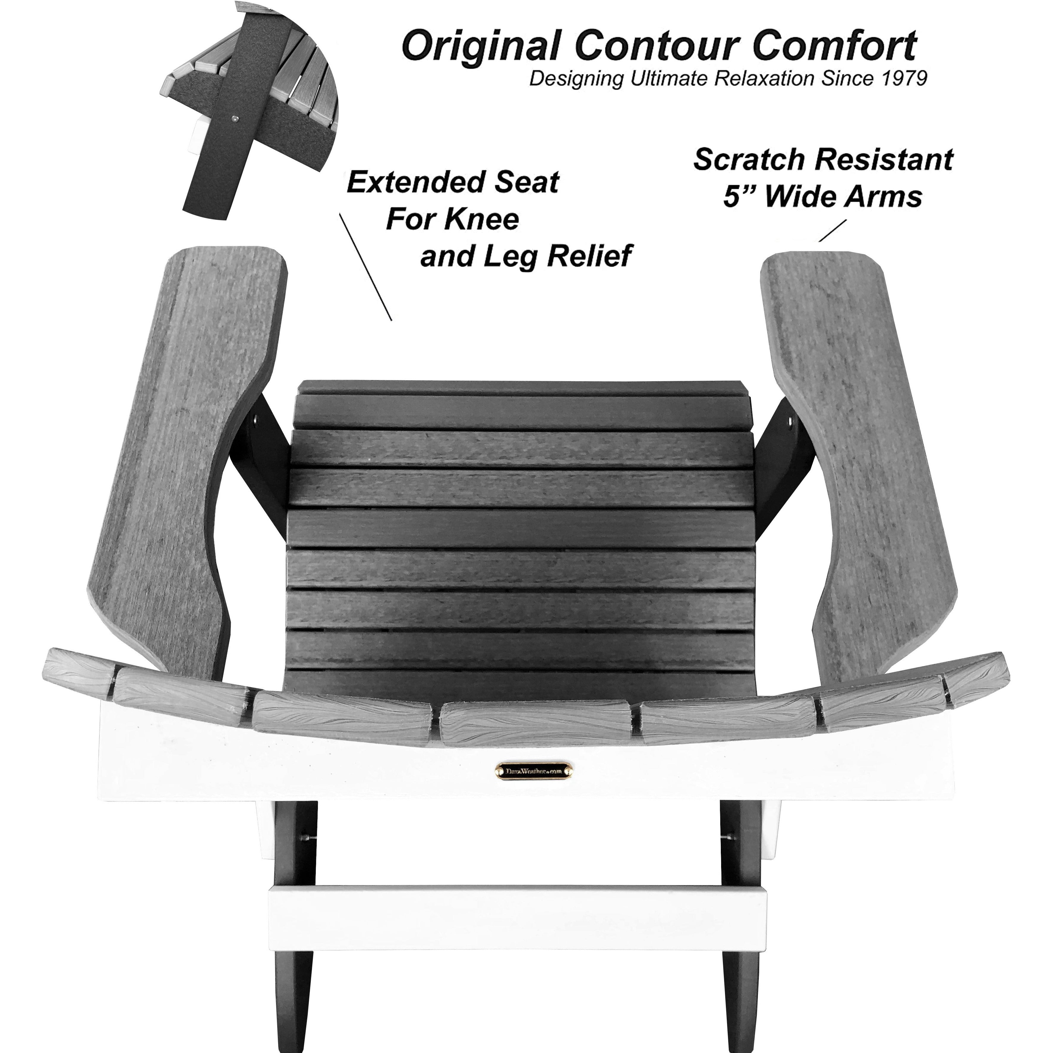 DuraWeather Poly&reg; King Size Folding Adirondack Chair