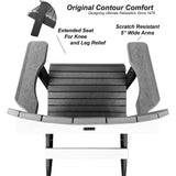 Set of 12 - DuraWeather Poly&reg; King Size Folding Adirondack Chairs