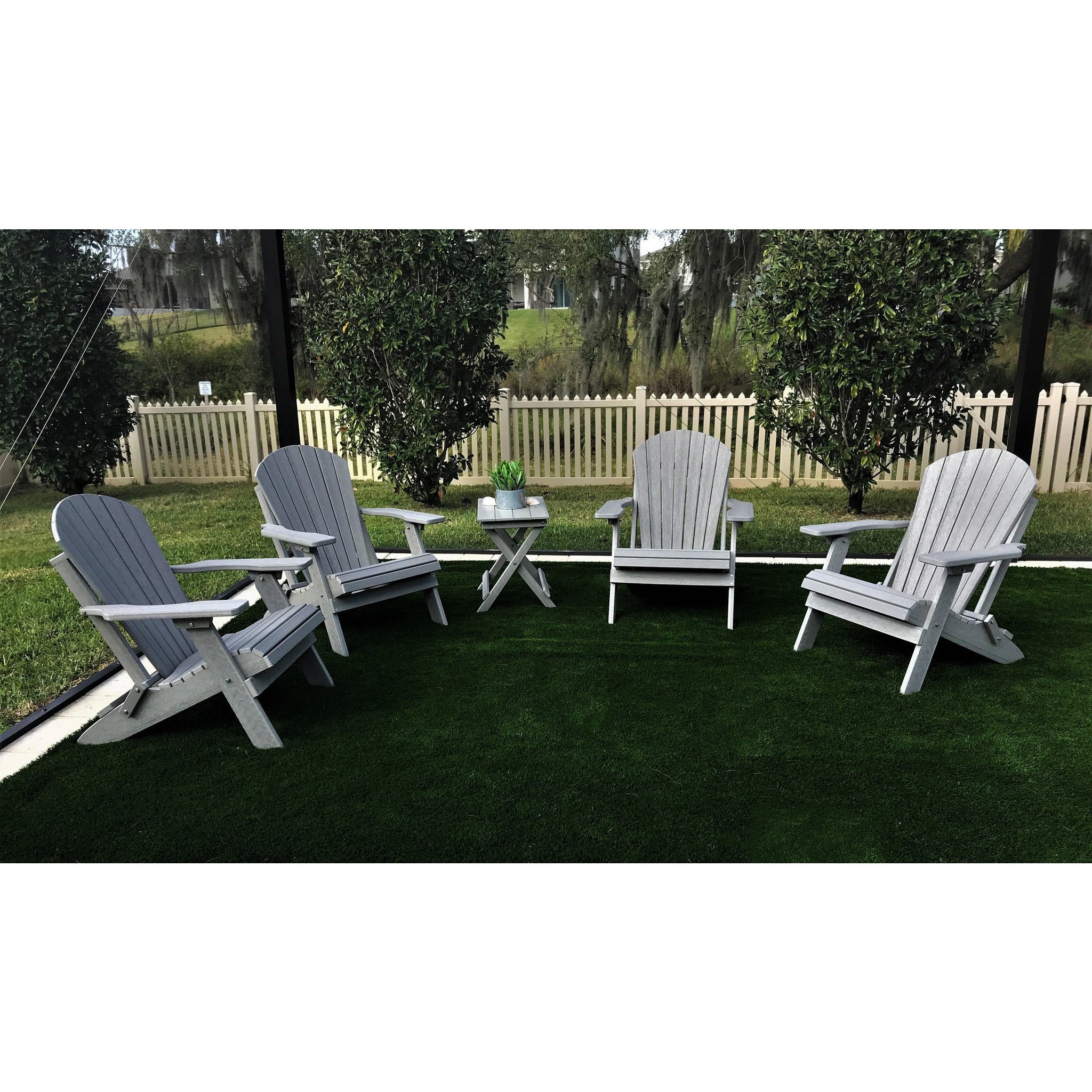 DURAWEATHER POLY® Folding Adirondack Chairs Set of 4 King-Size