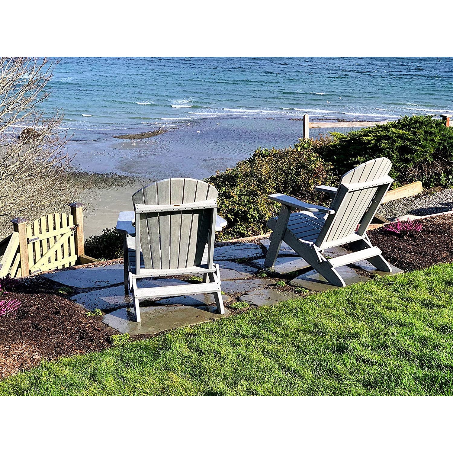 DuraWeather Poly&reg; King Size Folding Adirondack Chair