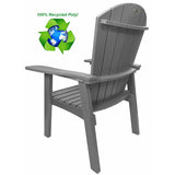 QUICK SHIP - DuraWeather Poly&reg; 5 pc. Classic 40" Inch Round Table Adirondack Dining Set