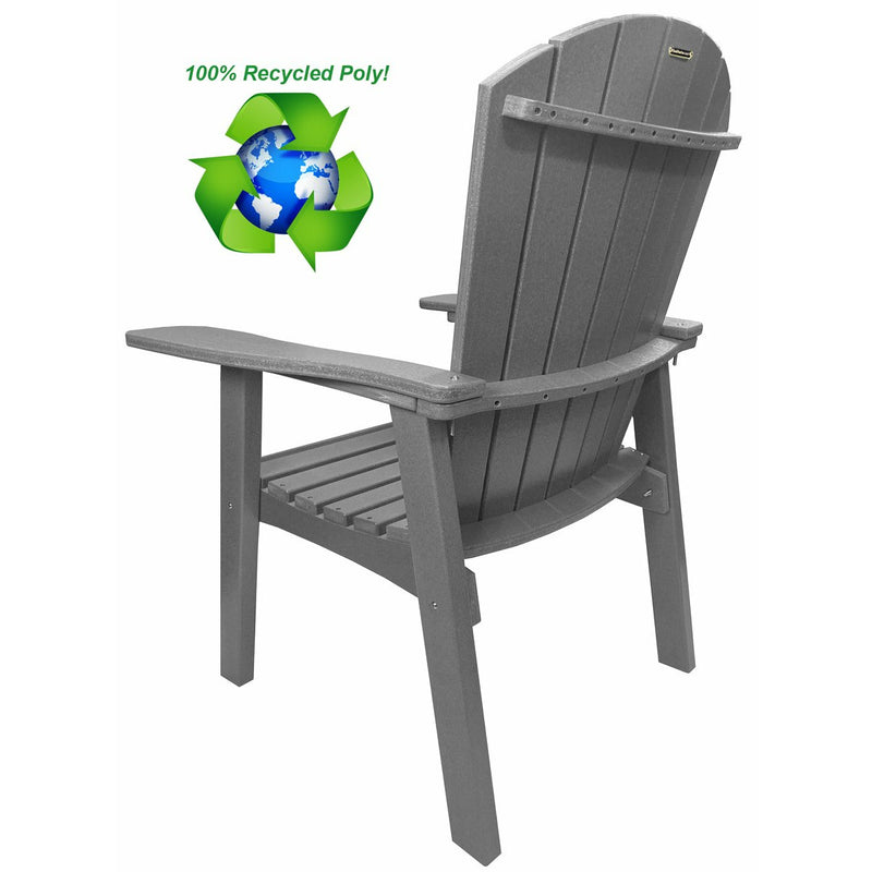 QUICK SHIP - DuraWeather Poly&reg; 5 pc. Classic 40" Inch Round Table Adirondack Dining Set