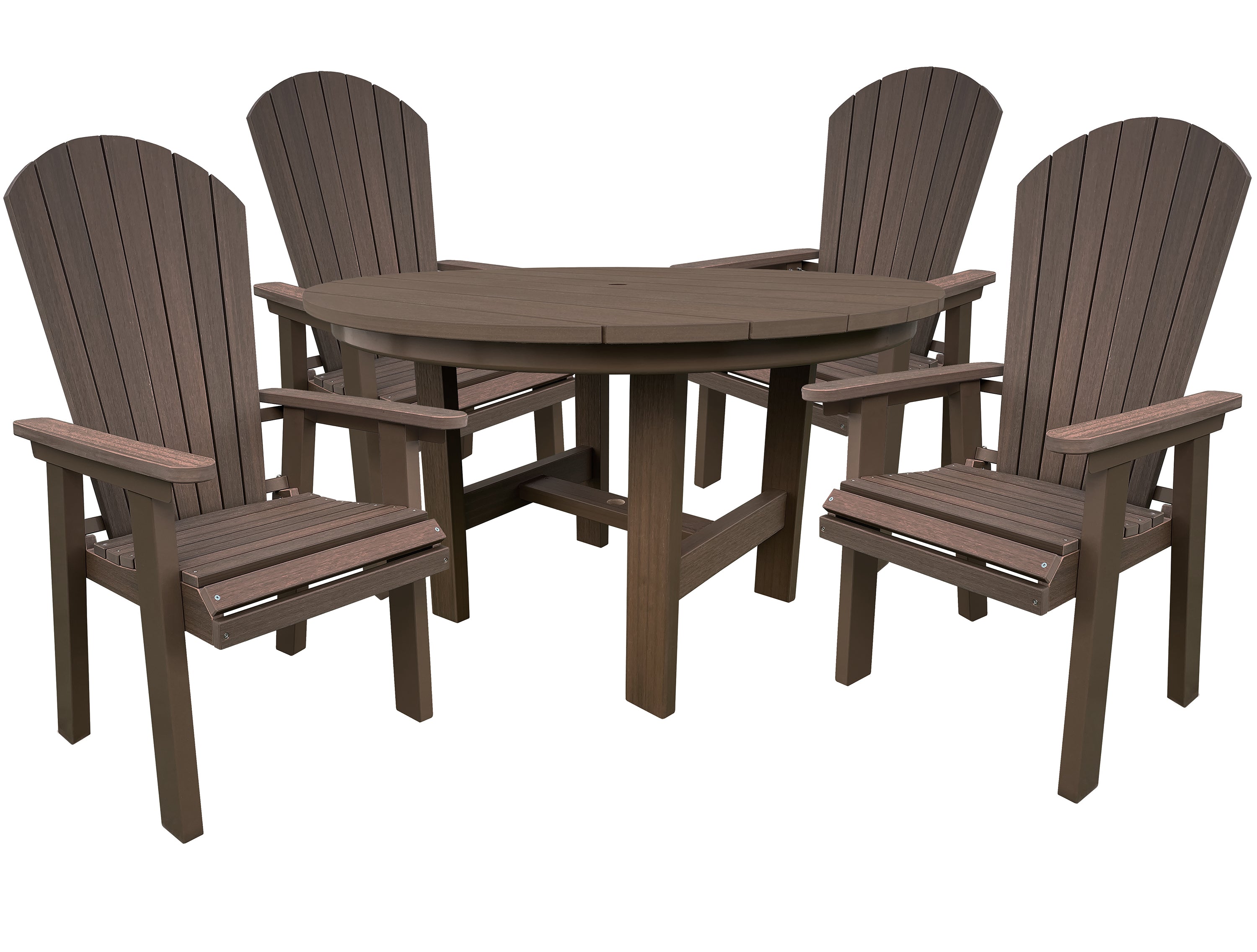 DURAWEATHER POLY® 5-Piece Hampton Adirondack Dining Table Set