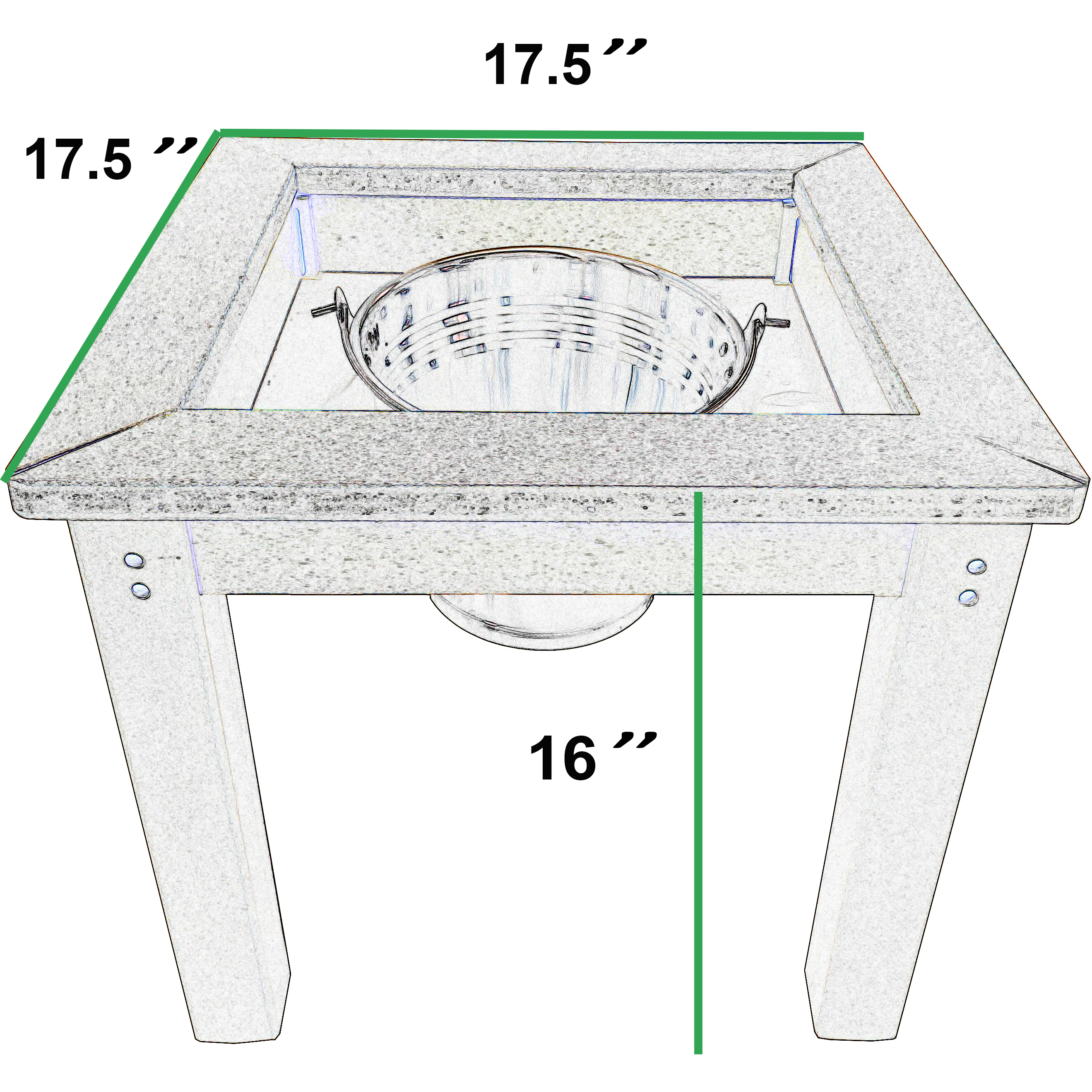 DURAWEATHER POLY® Ice Bucket Side Table