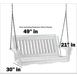 DURAWEATHER POLY ENGLISH GARDEN MISSION 4'FT PORCH SWING