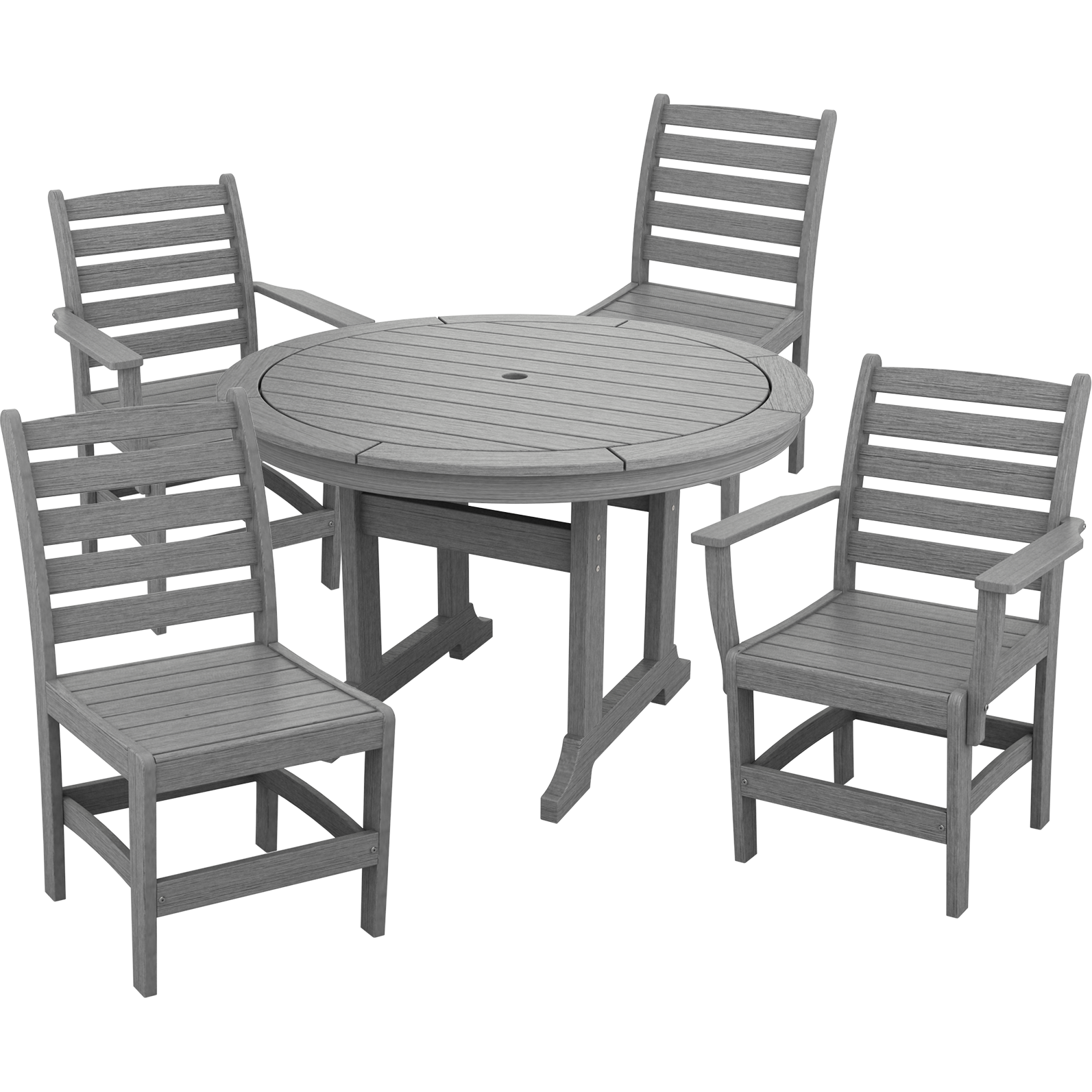 DURAWEATHER POLY® 5-Piece Meadowbrook Dining Table Set with Two Arm Chairs and Two Side Chairs