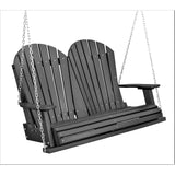 charcoal four and a half foot adirondack porch swing