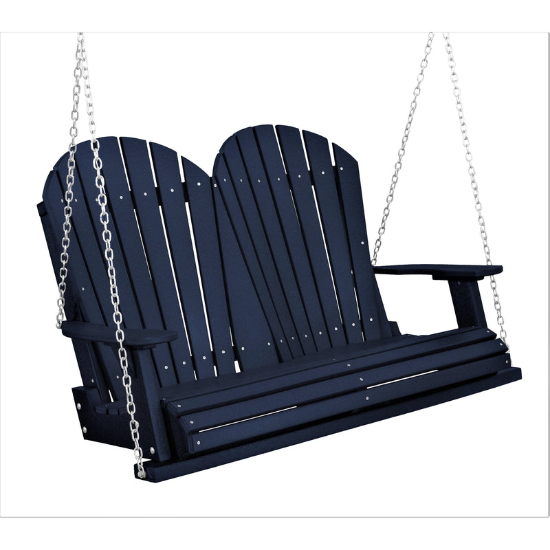 navy four and a half foot adirondack porch swing