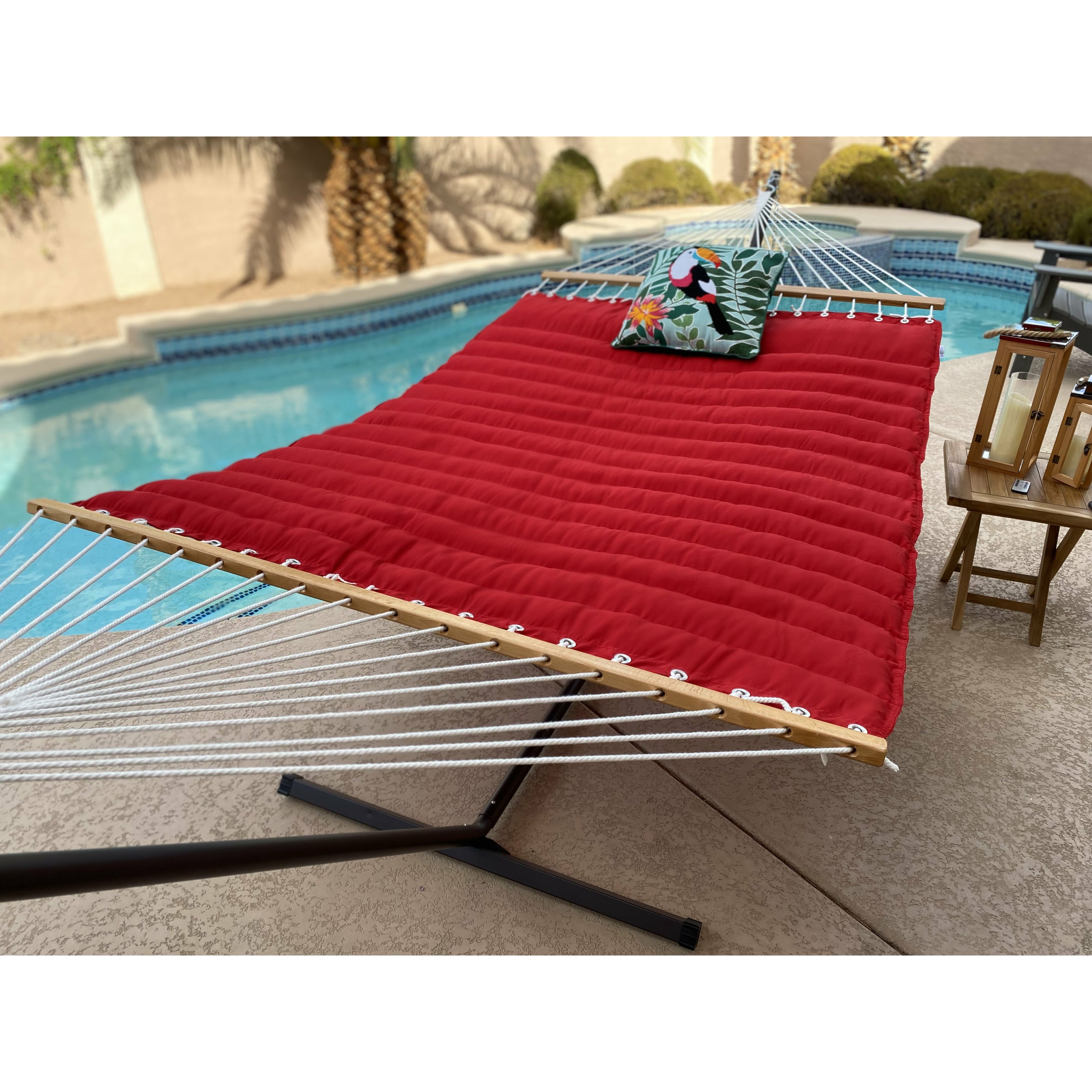 DURAWEATHER POLY® Hammock with Steel Stand and Pillow in Sunbrella Fabrics