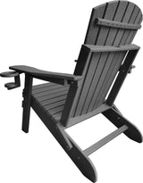 Polywood Folding Adirondack Chair All-Weather Poly in Grey DuraWeather