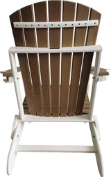 Poly Folding Adirondack Chair All-Weather Poly in Mahogany on White by DuraWeather Polywood