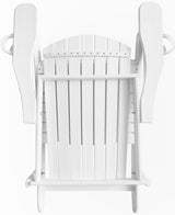 QUICK SHIP - DuraWeather Poly&reg; King Size Folding Adirondack Chairs With Collapsible Cup Holders And End Table