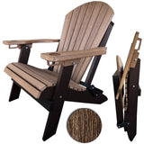 Set of 8 - DuraWeather Poly&reg; Signature Collection King Size Folding Adirondack Chair (With Built In Cup Holders)