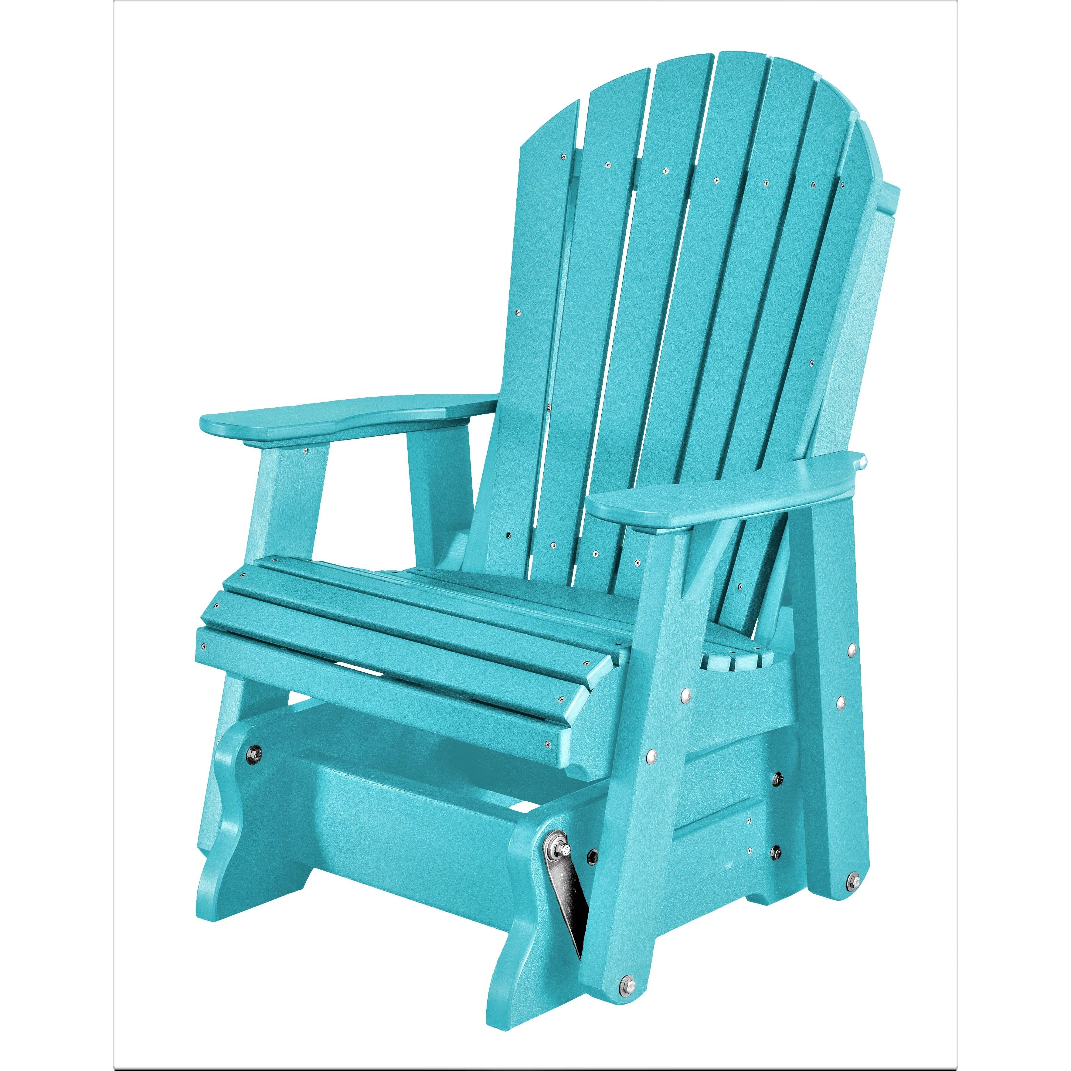 poly wood porch rocker glider outdoor single adirondack chair duraweather