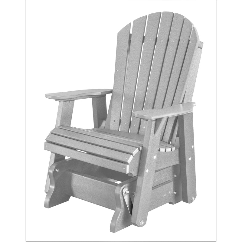 poly wood porch rocker glider outdoor single adirondack chair duraweather