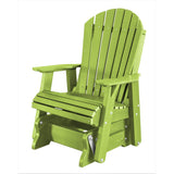 poly wood adirondack lounge porch rocker glider chair in kiwi green by duraweather
