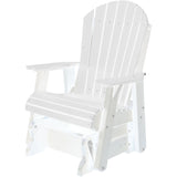 poly adirondack lounge porch glider made of recycled plastic in white by duraweather poly