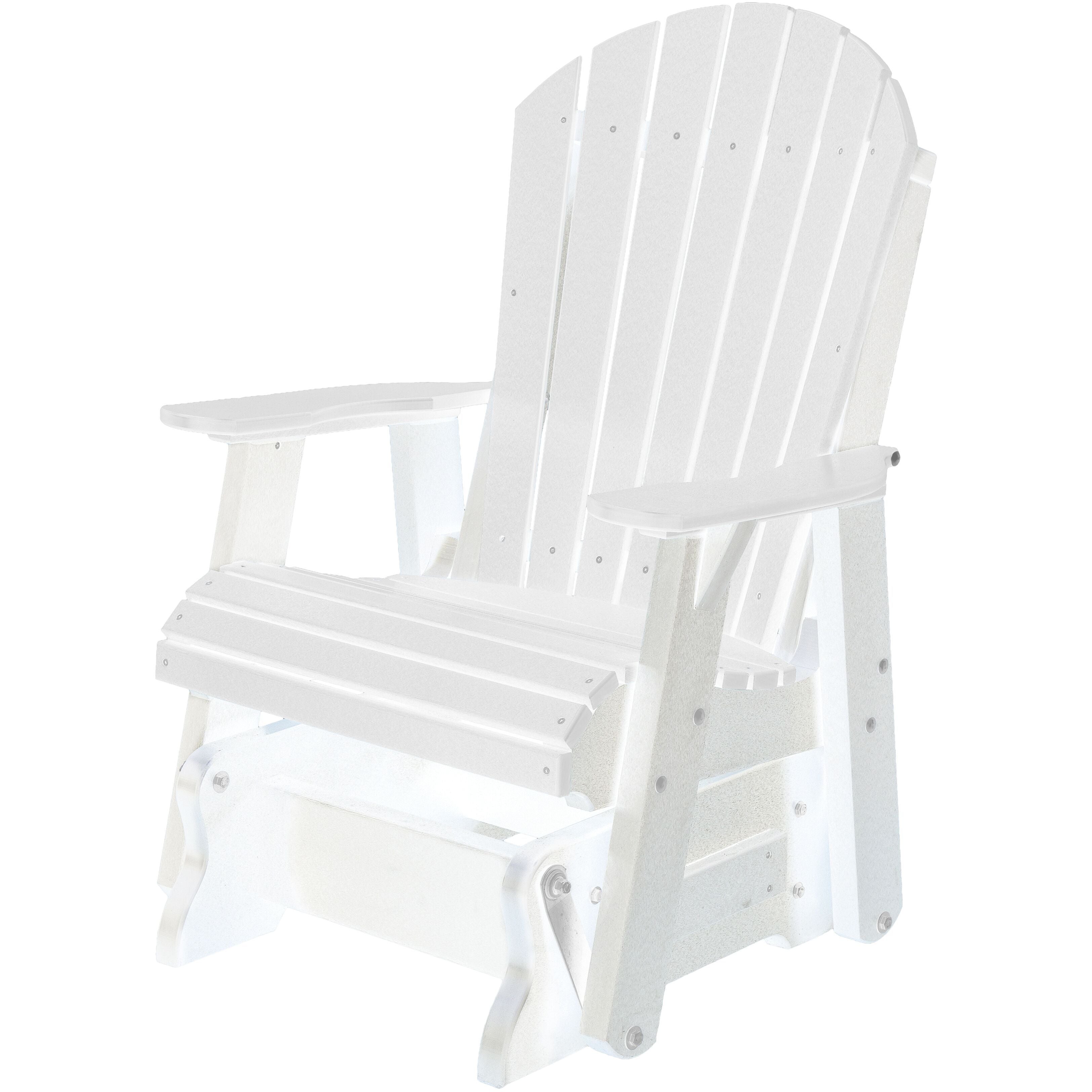 poly wood porch rocker glider outdoor single adirondack chair duraweather