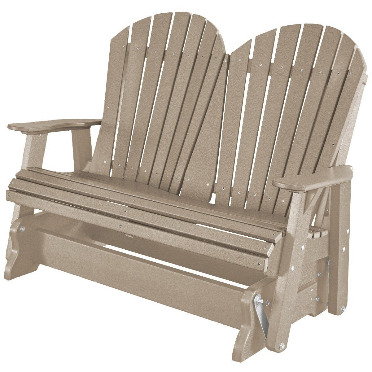 DuraWeather Poly Adirondack Loveseat Double Glider