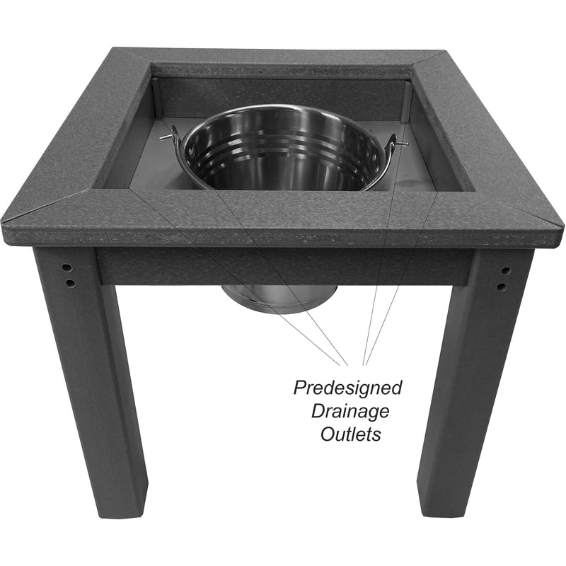New! DuraWeather Poly&reg; Ice Bucket End Table - Quick Ship